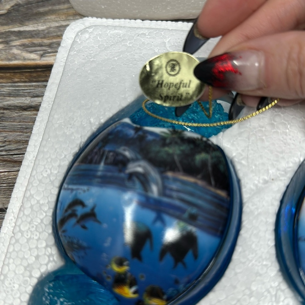 9th Issue Dolphins-The Bradford Exchange Above And Below Ornament - Picture 6 of 9